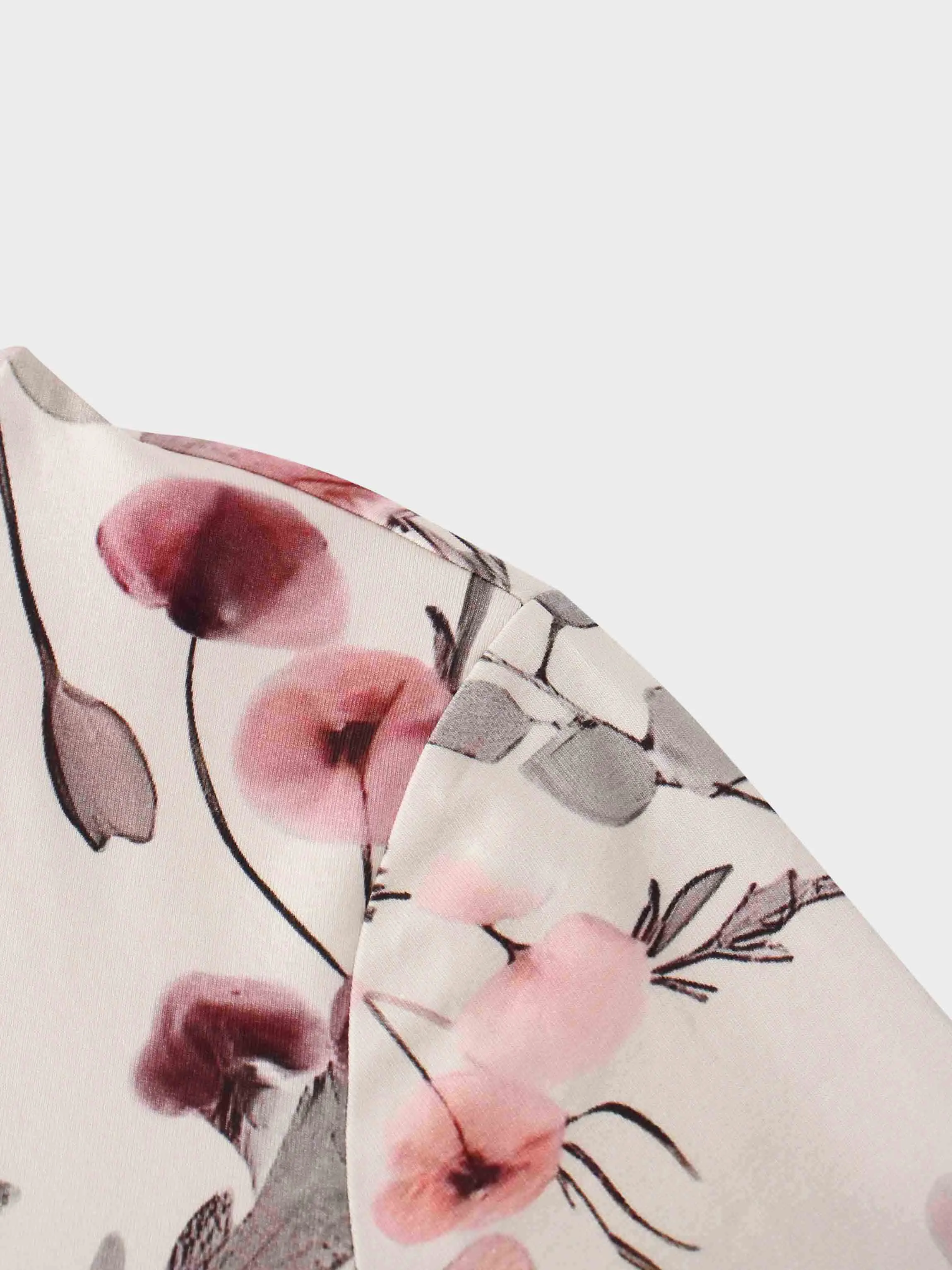 Printed Modal Turtleneck-Floral Fawn