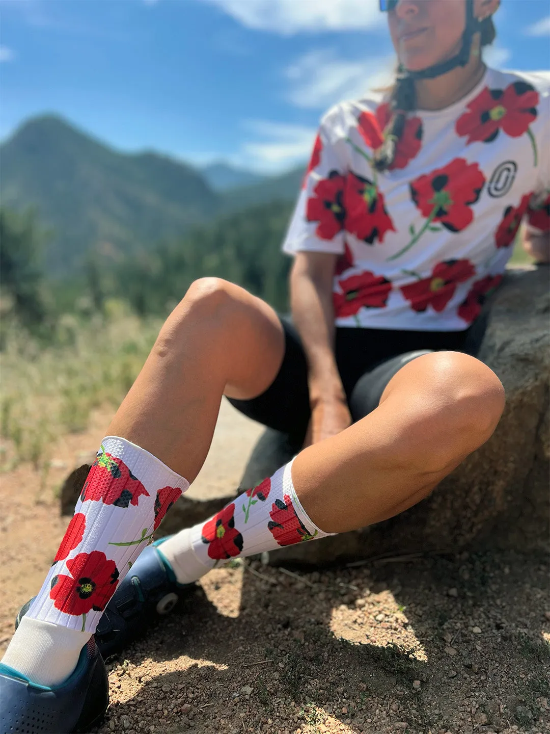 Red Poppies Aero Socks