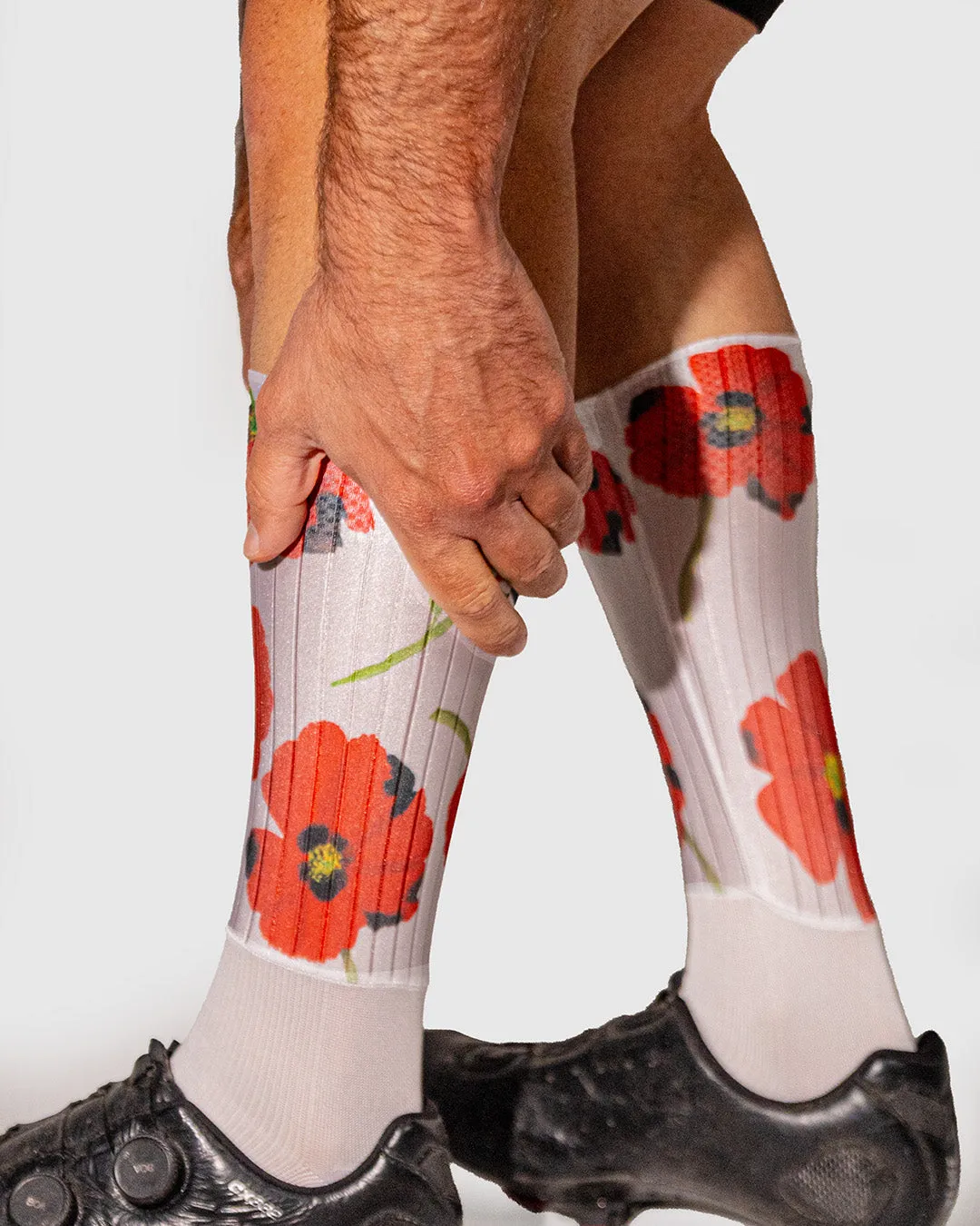 Red Poppies Aero Socks