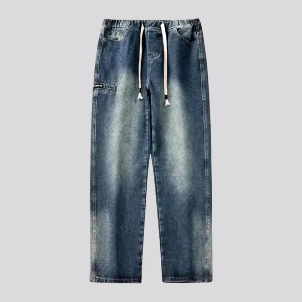 Retro style men's jean joggers