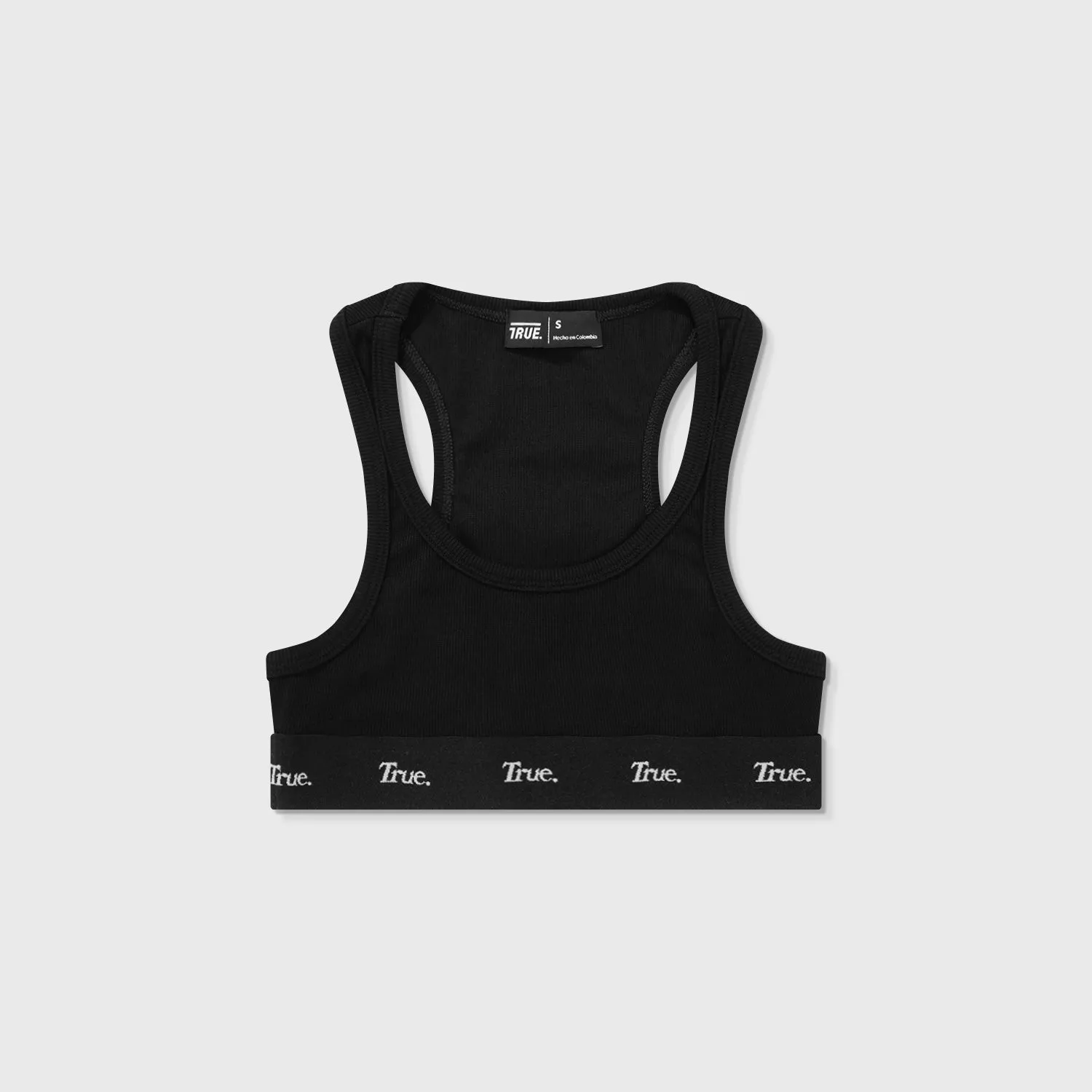 Ribbed Sports Top - Black