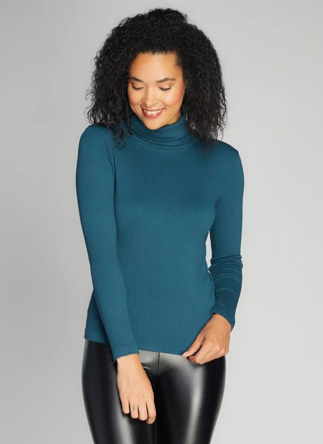 Ribbed Turtleneck Top