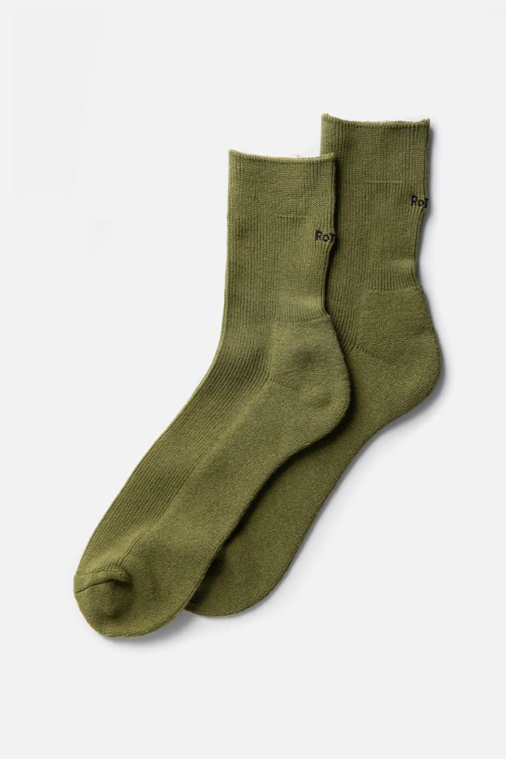 RoToTo Rib Pile "Cool Max" Mid Socks / Olive