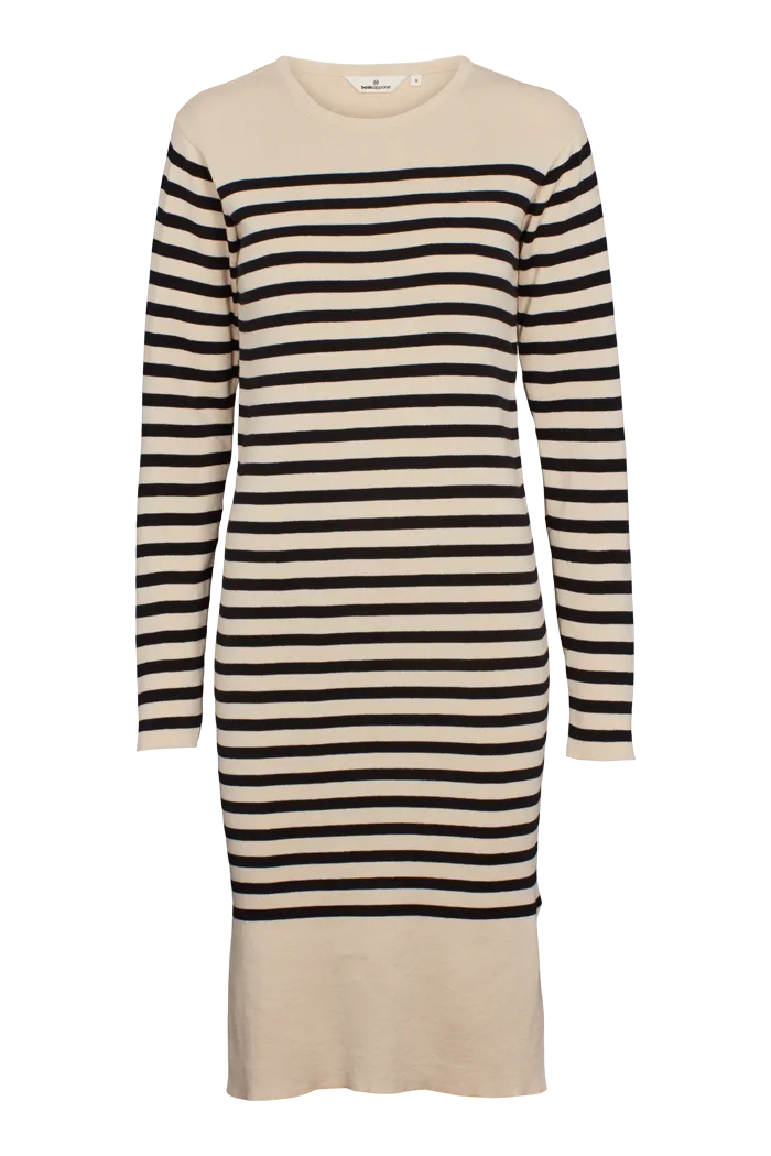 Sailor Stripe Knit Dress - Birch/Black