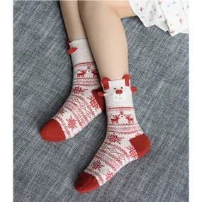 Santa Clause Deer Socks