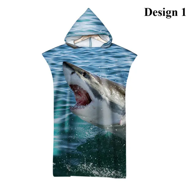 Shark Poncho Beach Towel