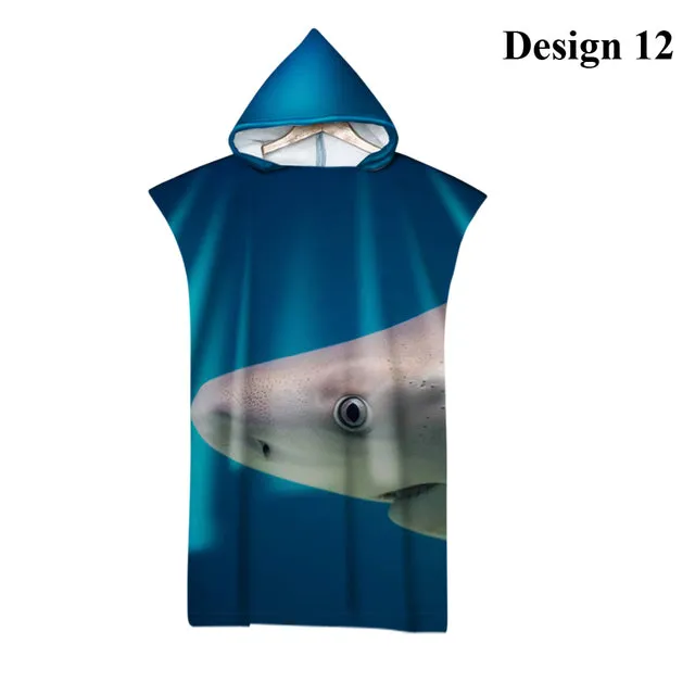 Shark Poncho Beach Towel