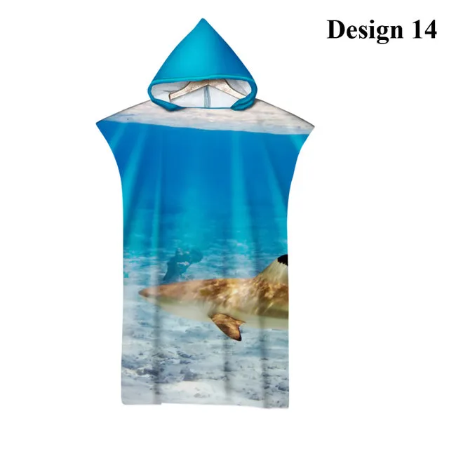 Shark Poncho Beach Towel