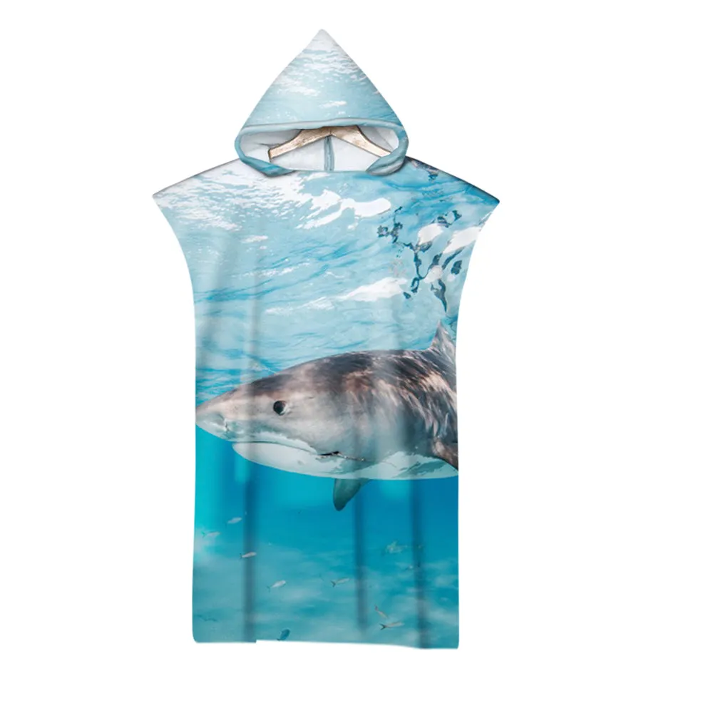 Shark Poncho Beach Towel