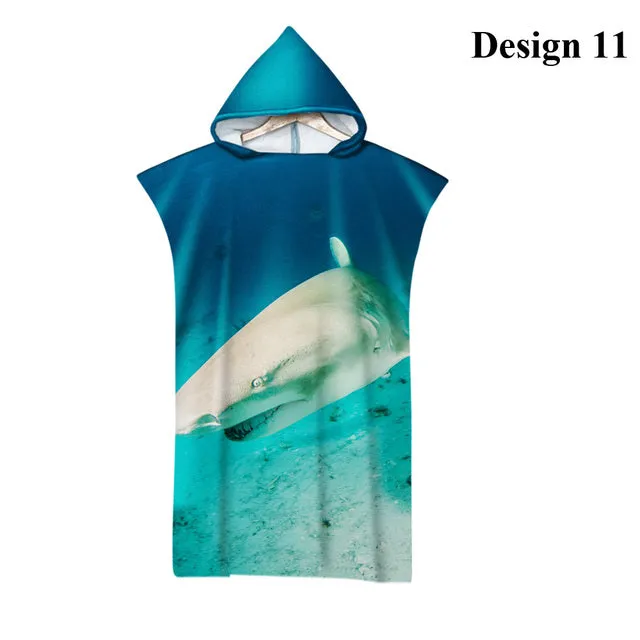 Shark Poncho Beach Towel