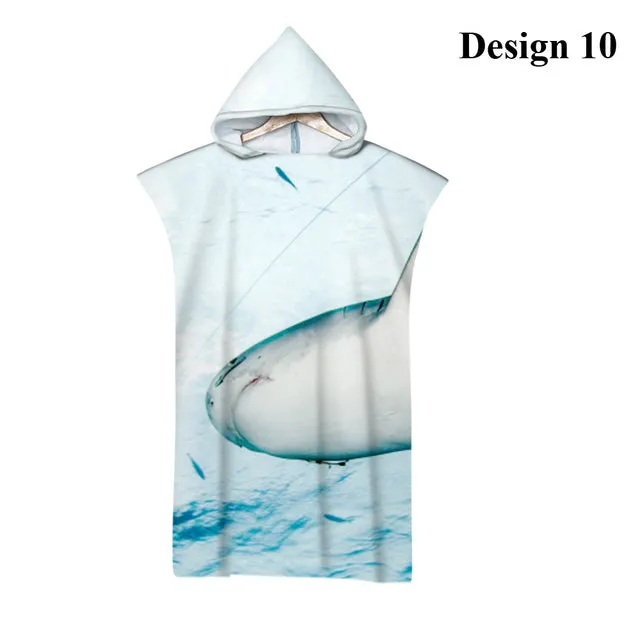 Shark Poncho Beach Towel