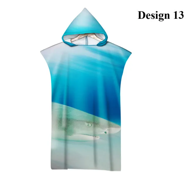 Shark Poncho Beach Towel