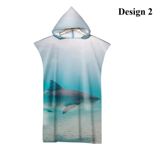 Shark Poncho Beach Towel