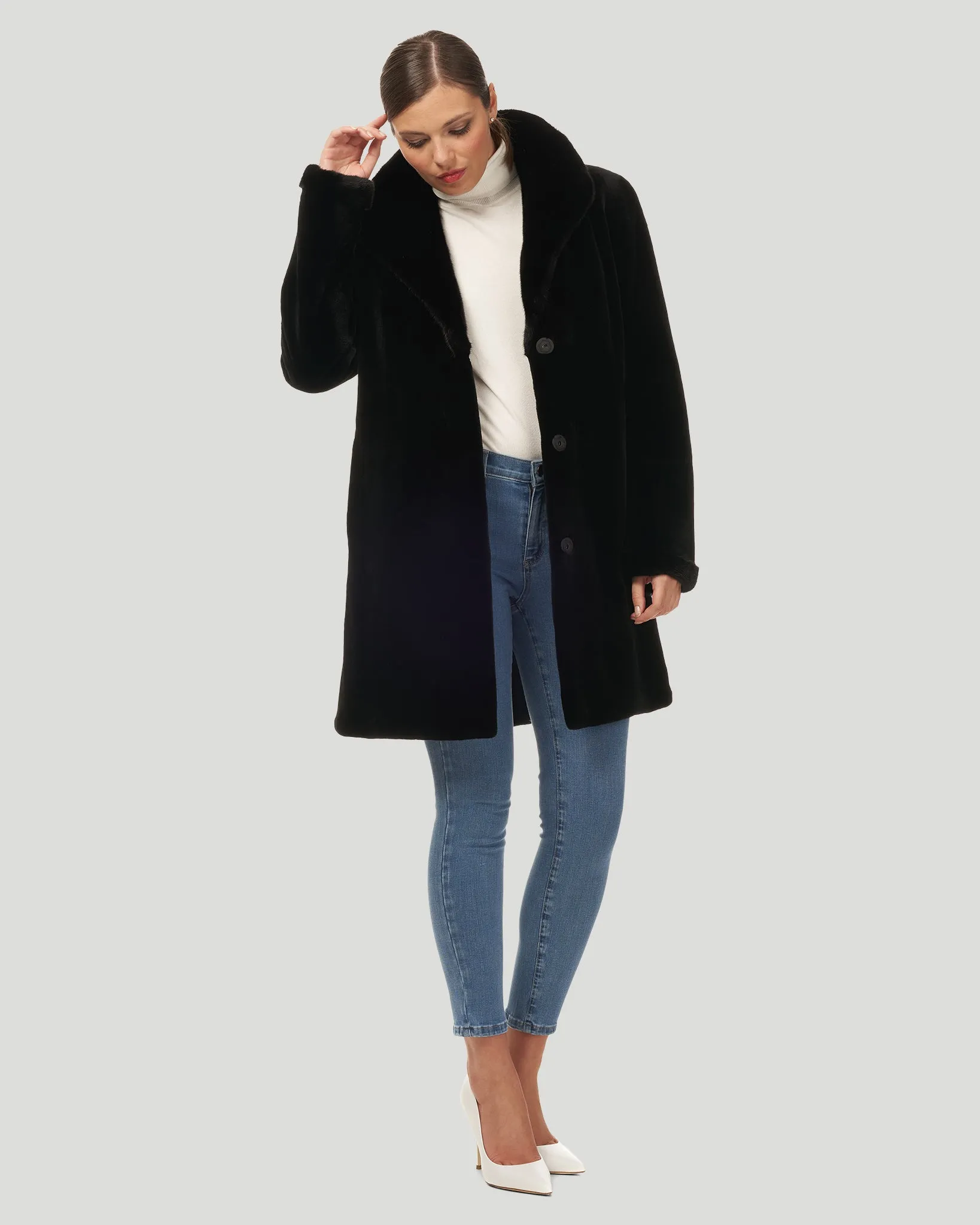 Sheared Mink Revesible Short Coat