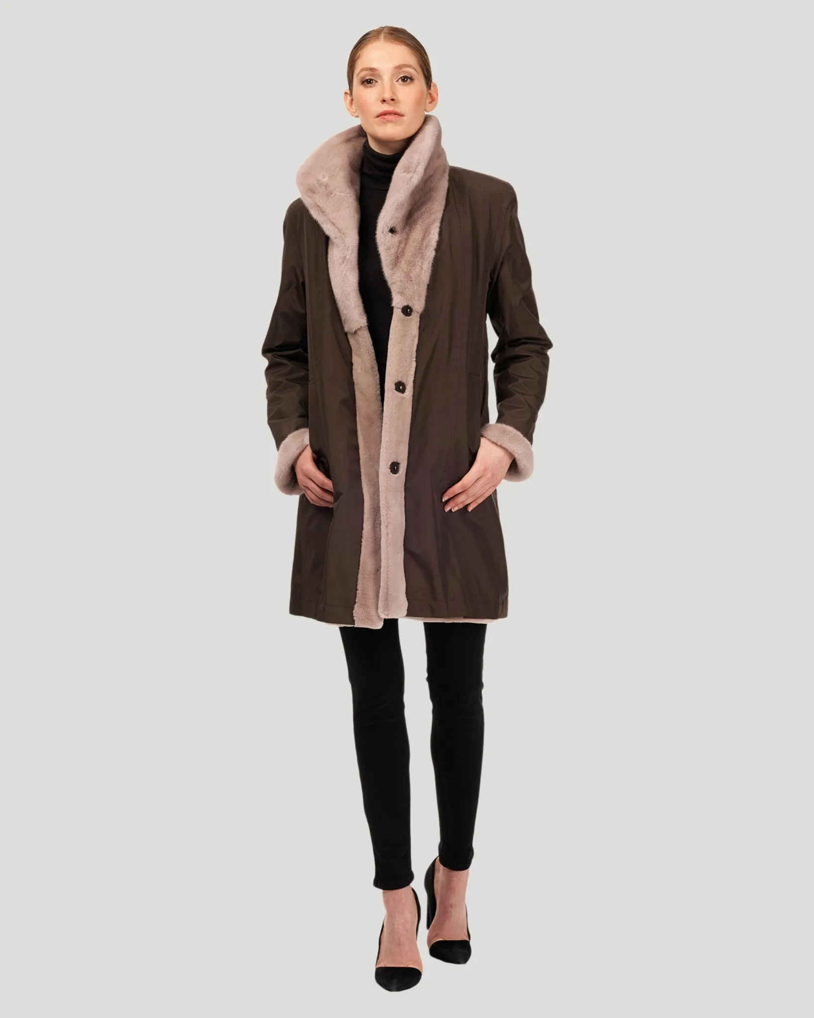 Sheared Mink Revesible Short Coat