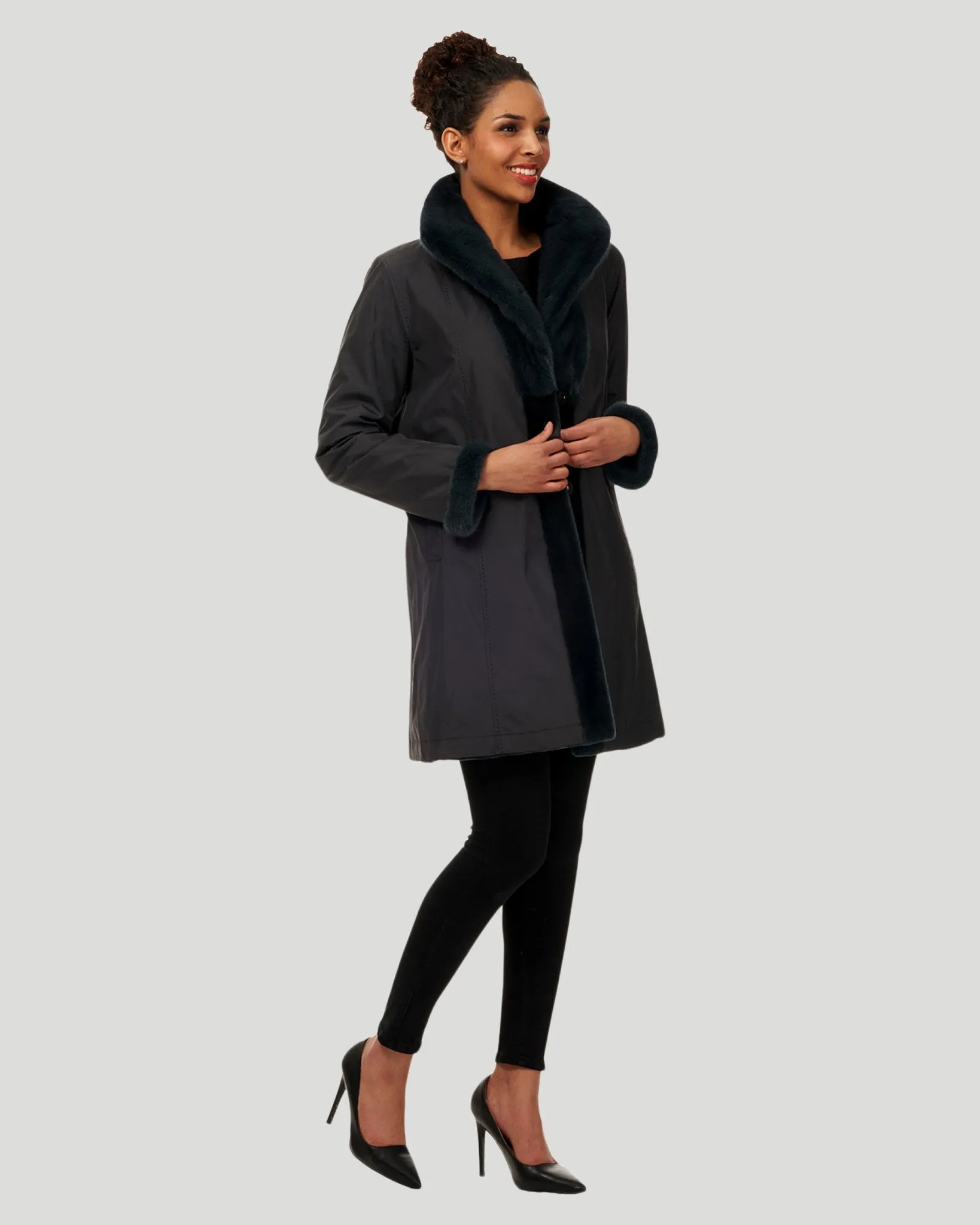 Sheared Mink Revesible Short Coat