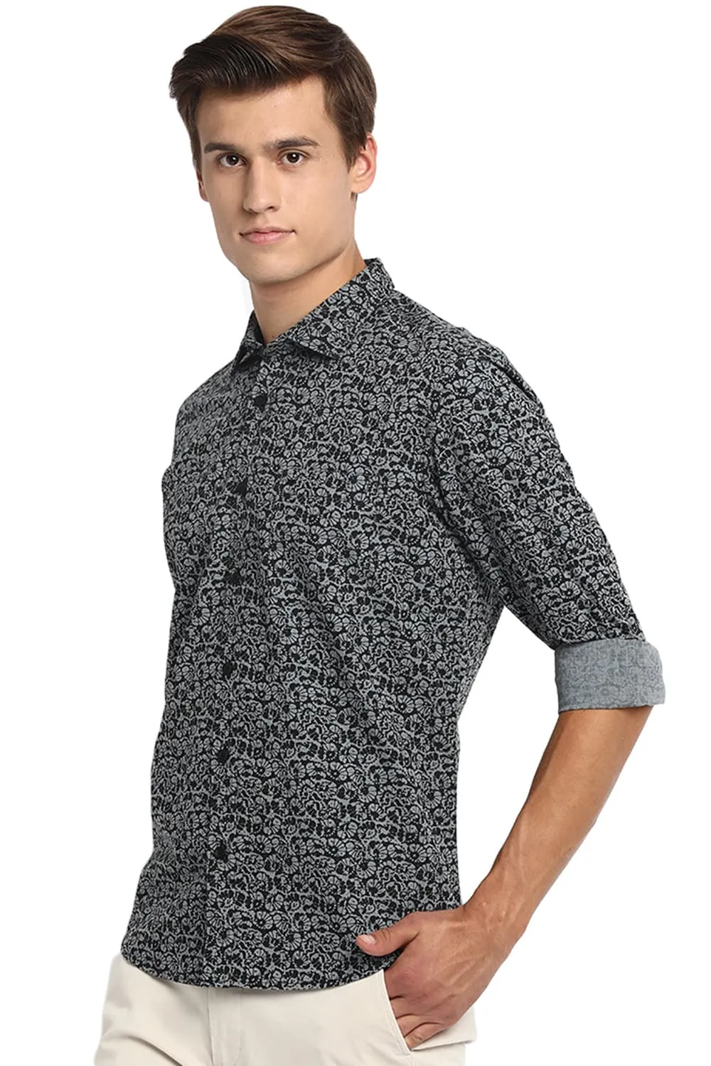 Slim Fit Printed Fila Fil Shirt