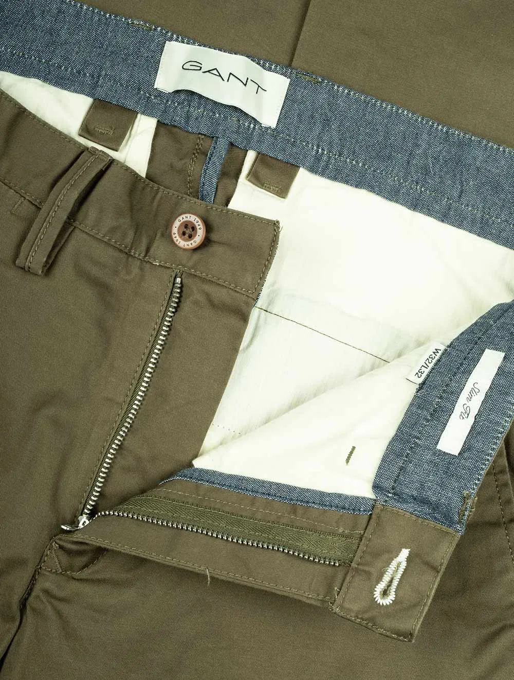 Slim Twill Chinos Juniper Green