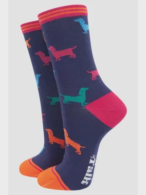 Sock Talk Dachshund Sausage Dog Bamboo Socks