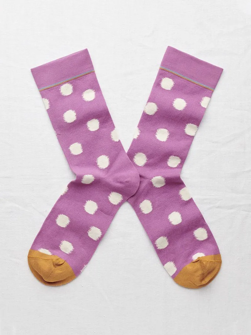 Socks Orchid Polka Dot