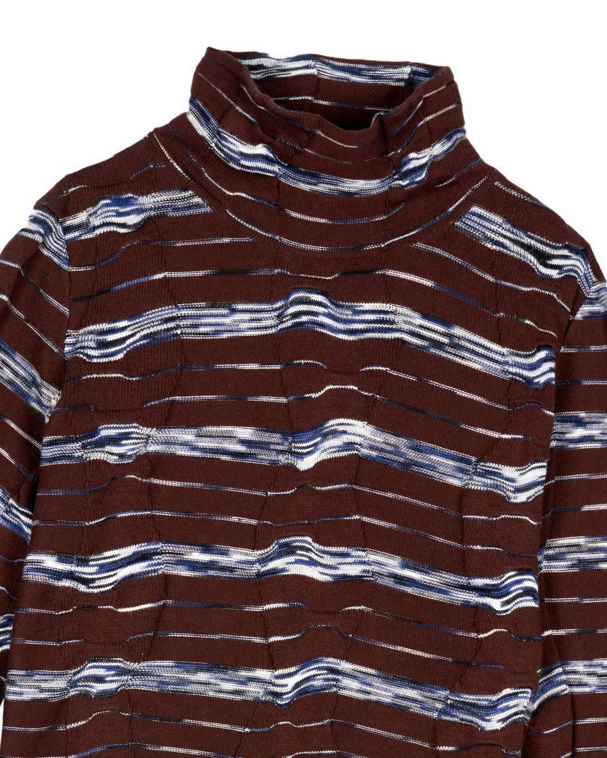 Space Dye Turtleneck - Navy Multi