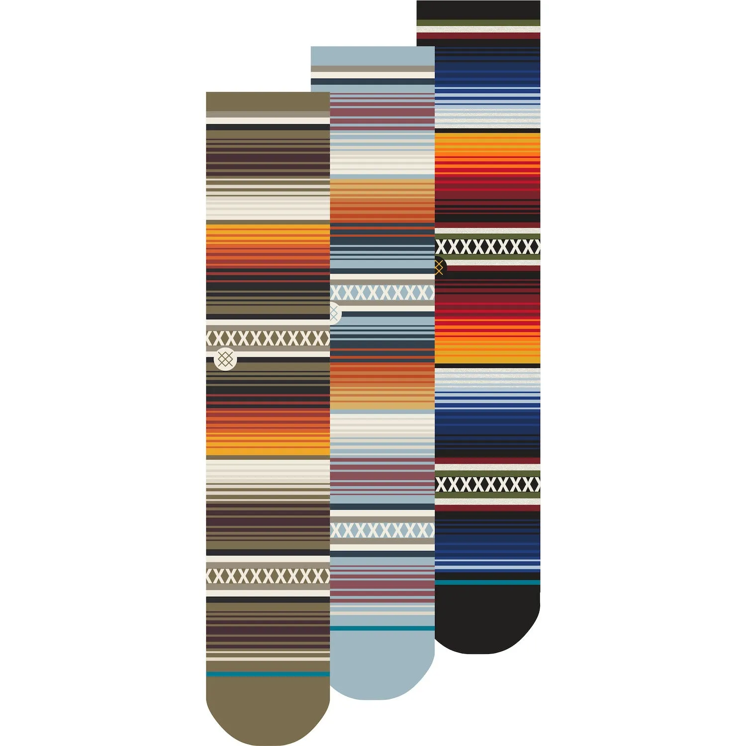 Stance Curren 3 Pack Crew Socks (Multi)