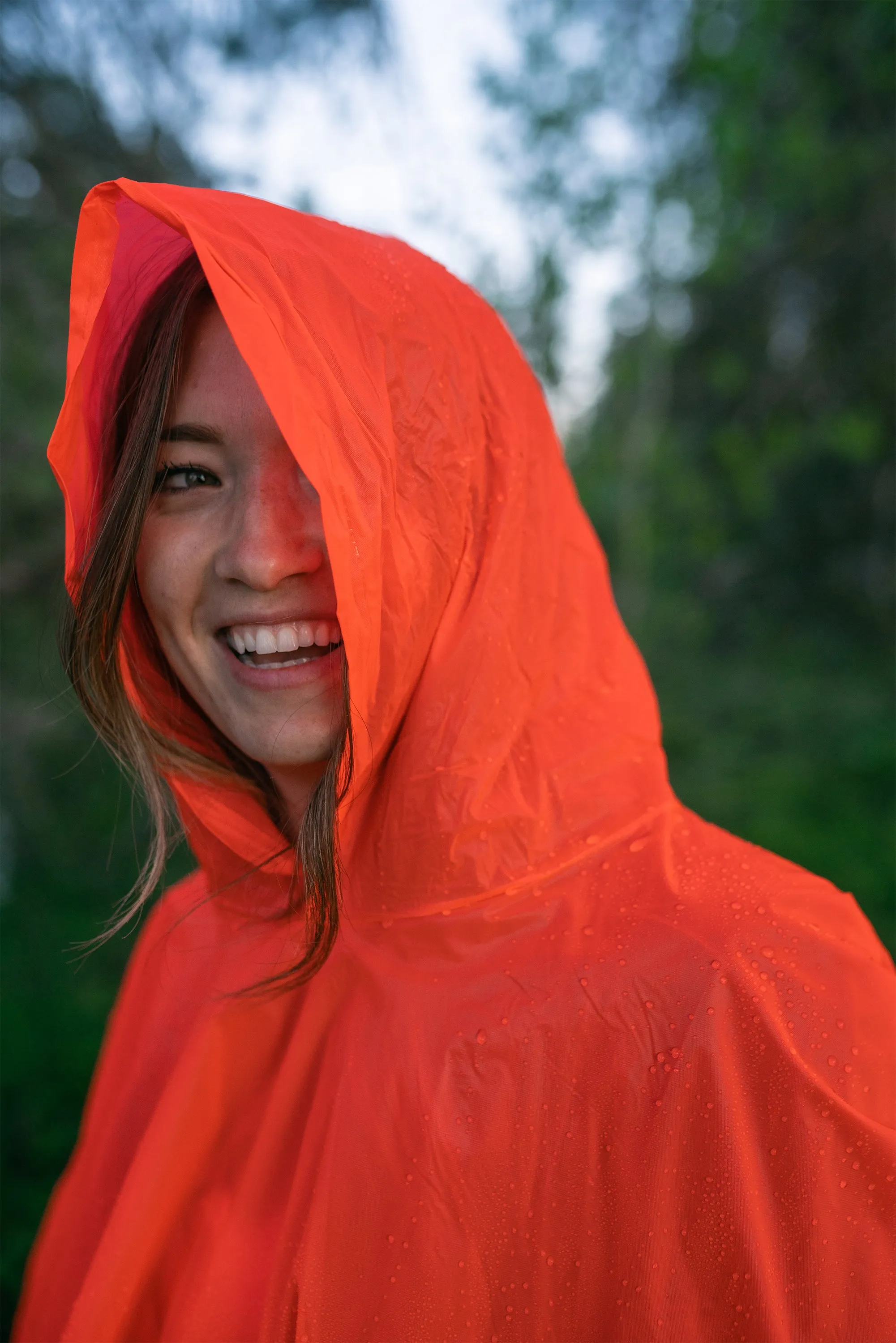 Stansport Vinyl Poncho - 52 In X 80 In - Orange