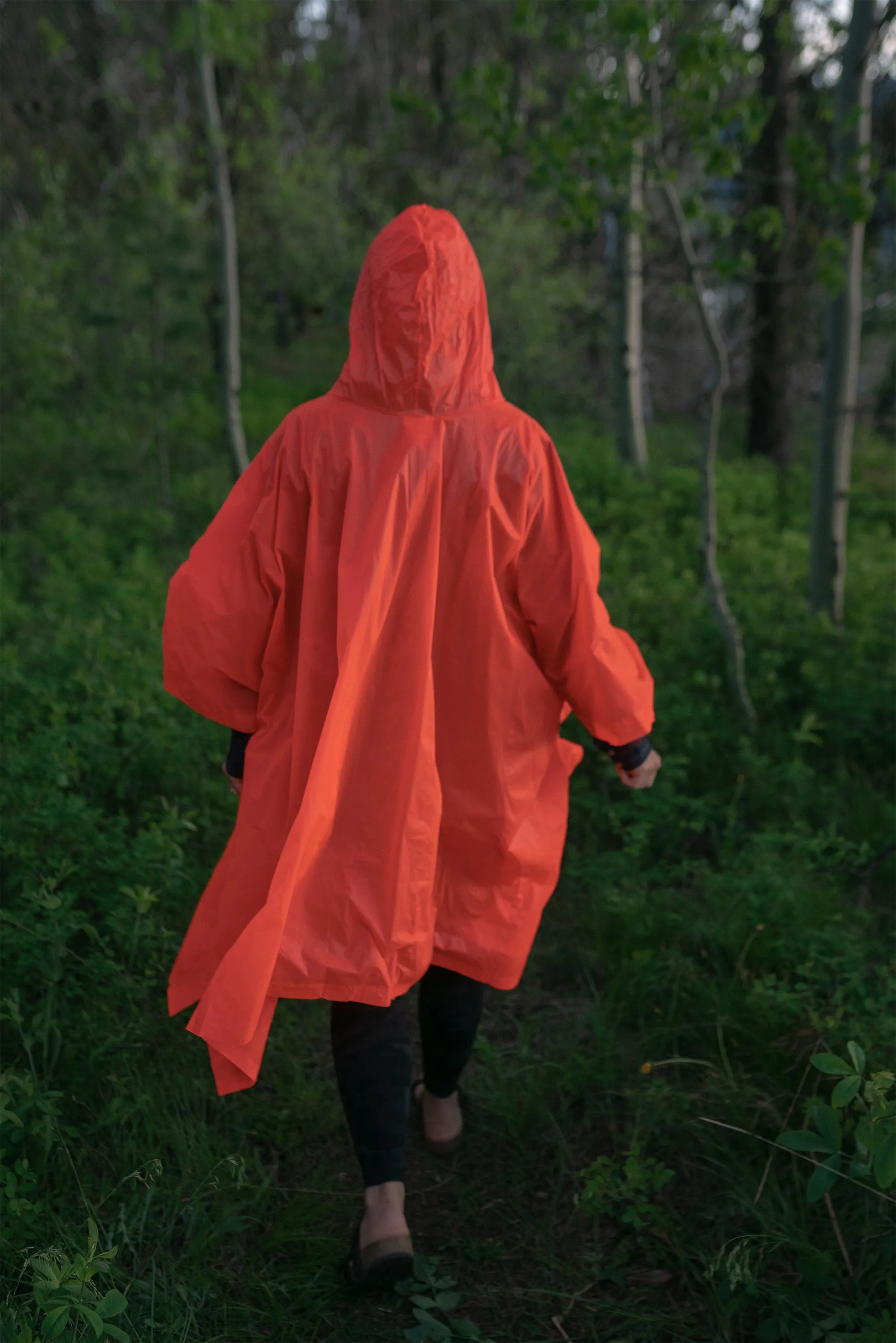 Stansport Vinyl Poncho - 52 In X 80 In - Orange