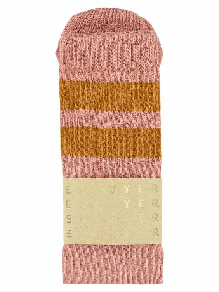 Stripe Tube Socks - Pink & Pumpkin