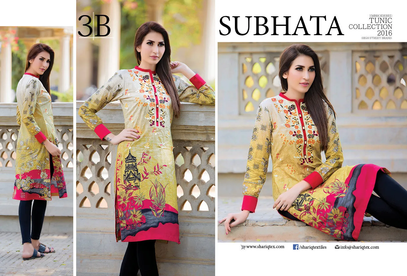 Subhata Embroidered Lawn Tunic Collection - 3B