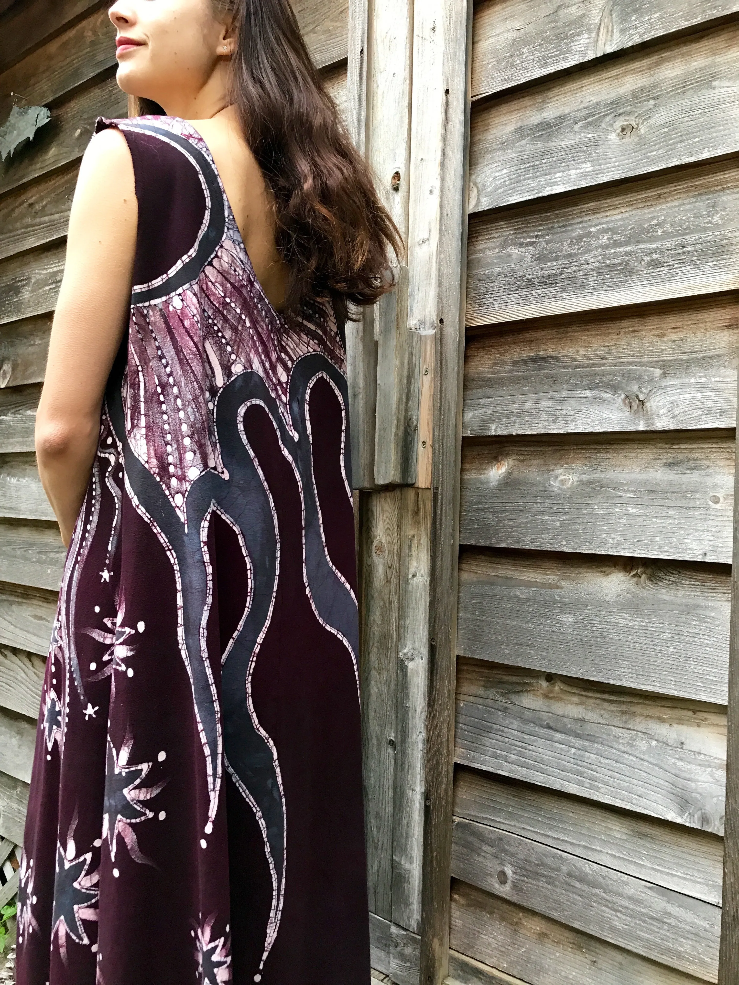 Tell The Stars How Much I Love Them - Batikwalla Dress in Organic Cotton - Size XL