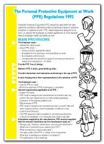 The Personal Protective Equipment at Work (PPE) Regulations 1992