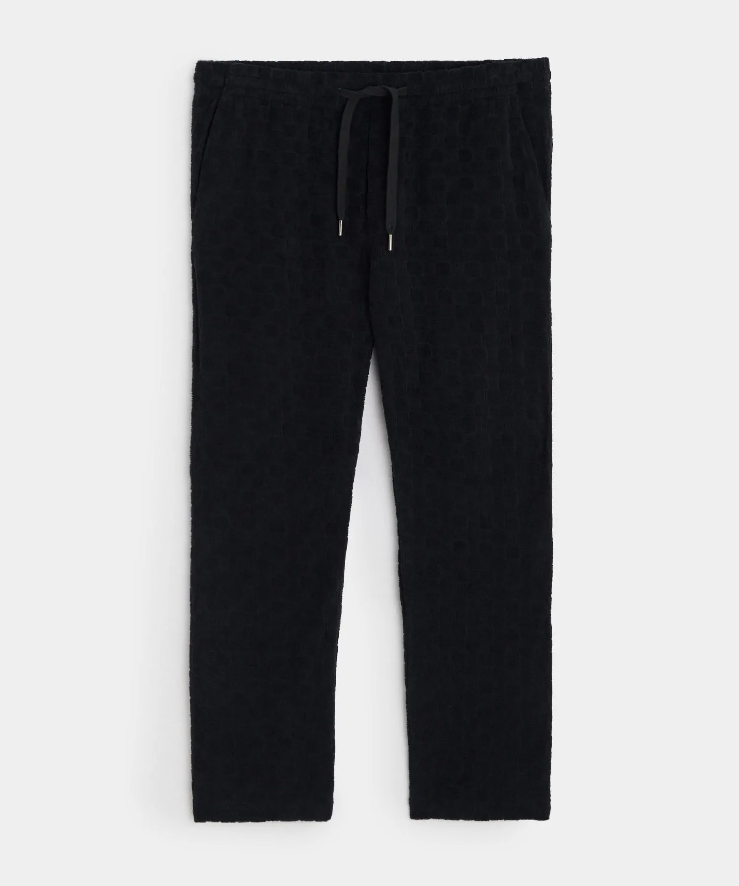 Tile Terry Beach Pant in Pitch Black