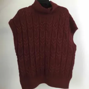 Time & Tru Size XL cranberry Knit Turtleneck Vest