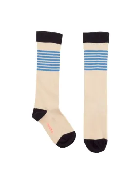 Tinycottons socks stripes high stone/blue