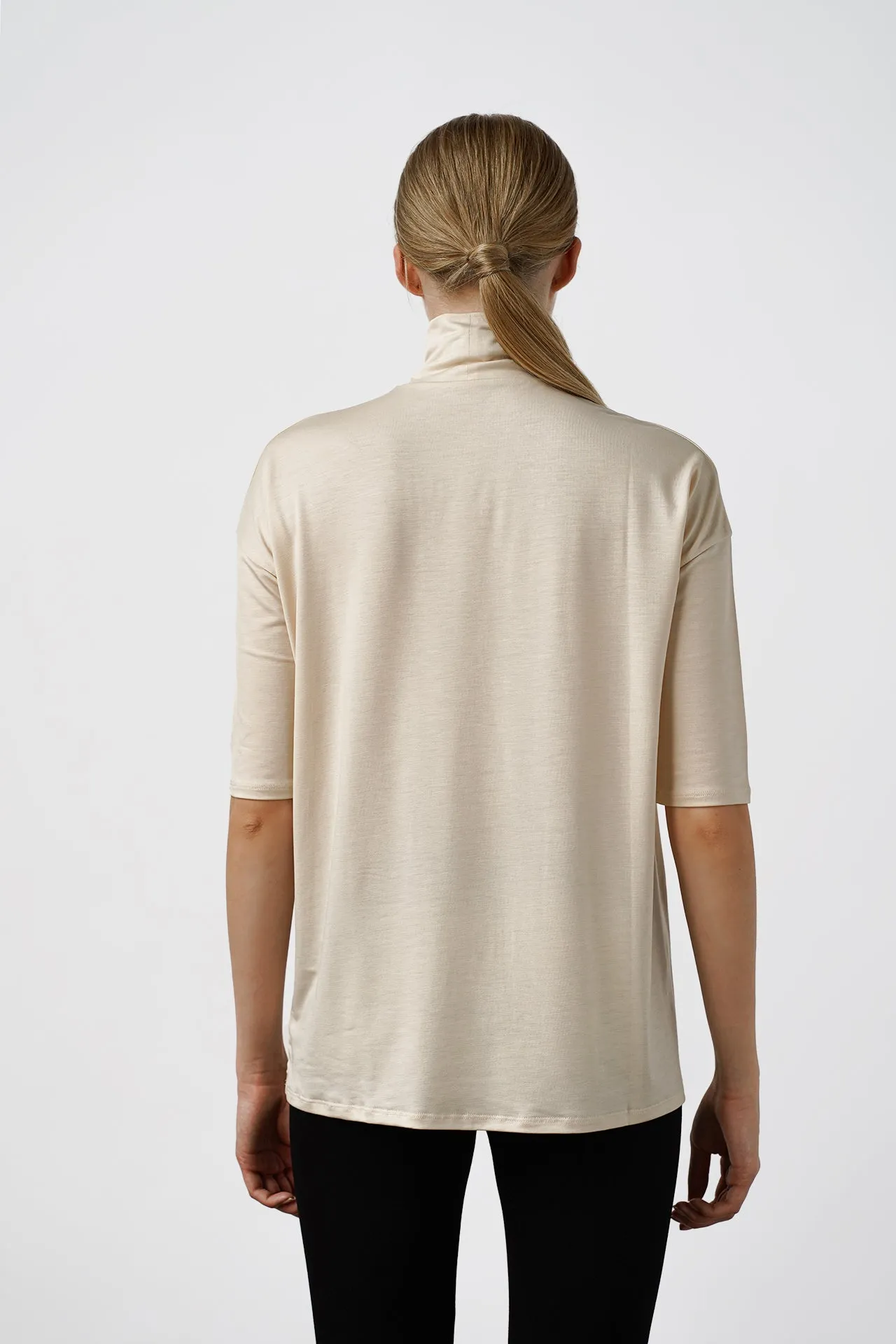 Tomasine Turtleneck Top Cream