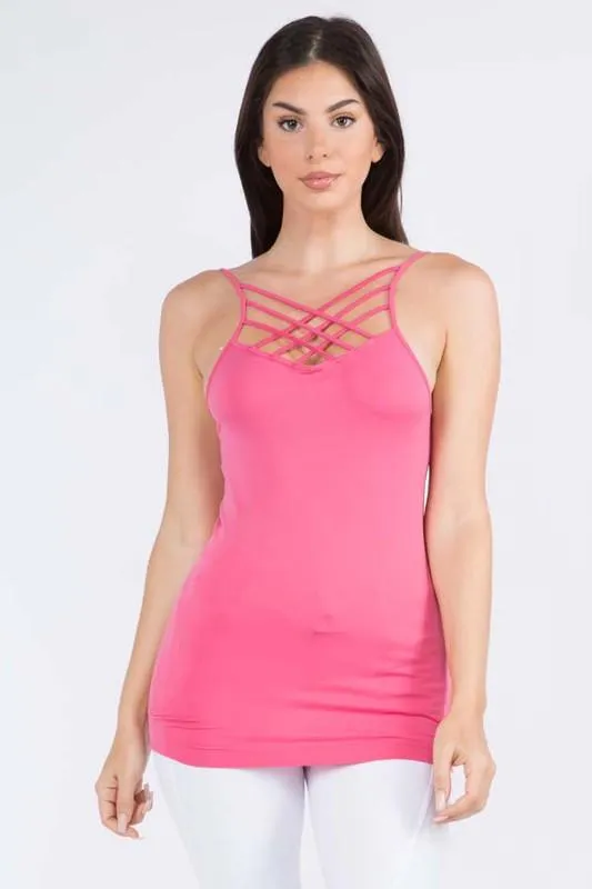 Triple Criss-Cross Front Seamless Cami Top