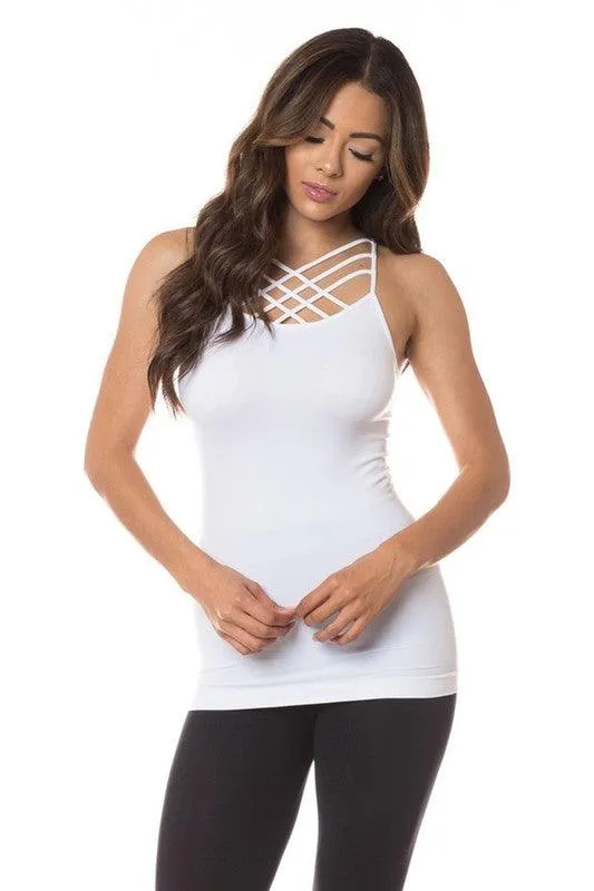 Triple Criss-Cross Front Seamless Cami Top