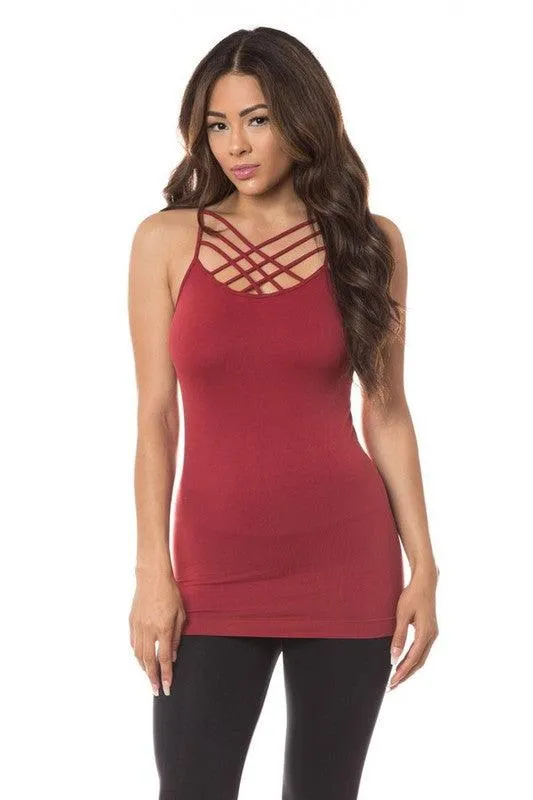 Triple Criss-Cross Front Seamless Cami Top