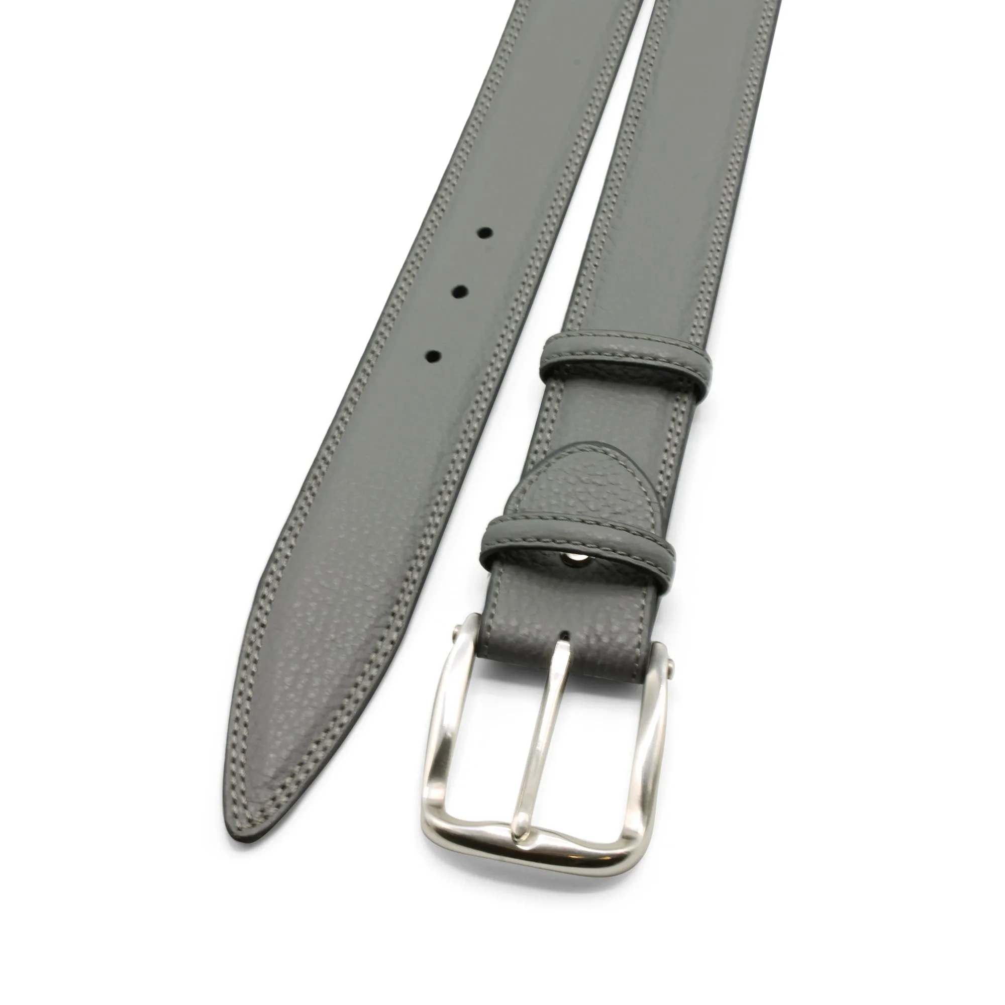 Turbulence Grey Mottled Silver Prong Belt