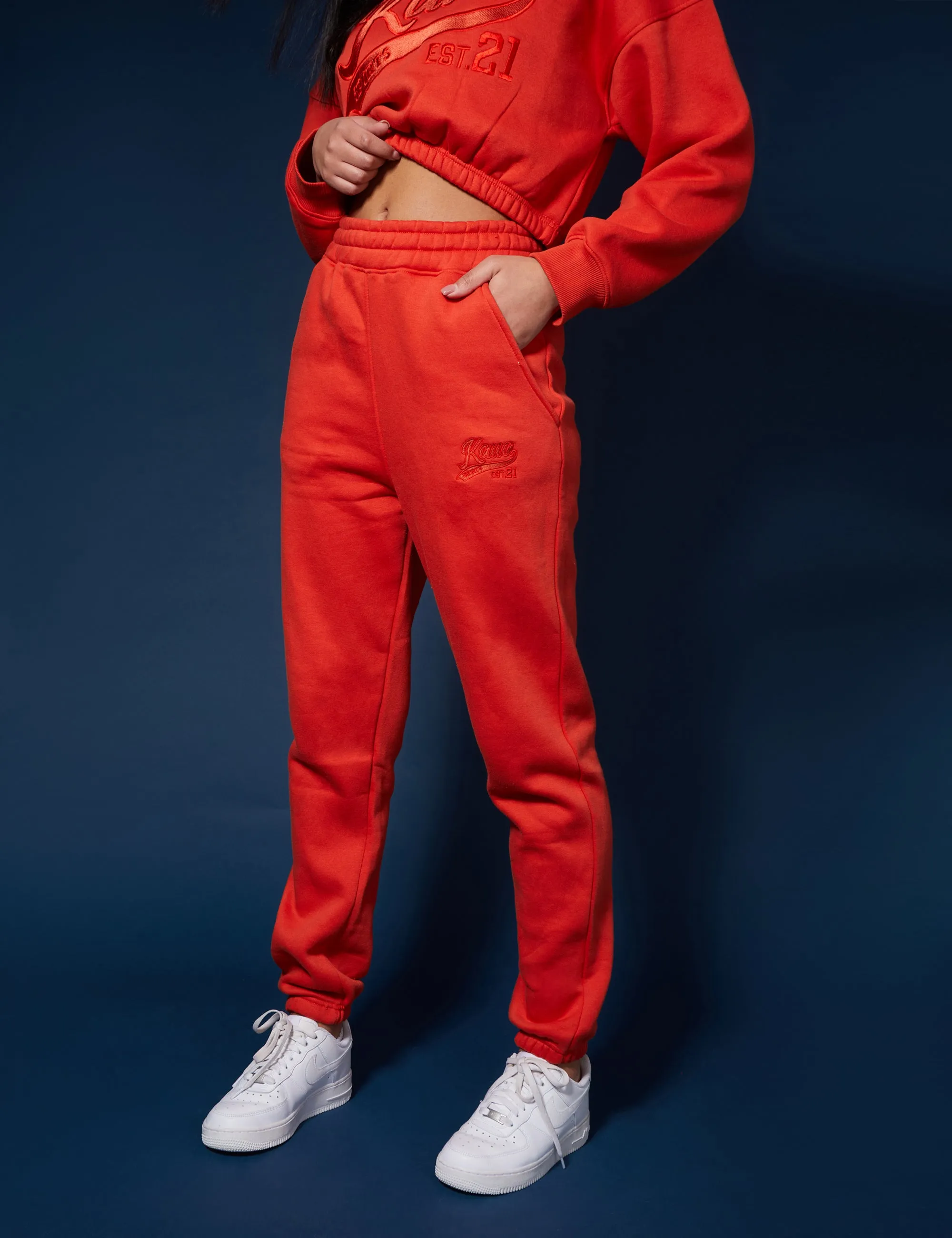 Varsity Tonal 90'S Joggers Flame Red