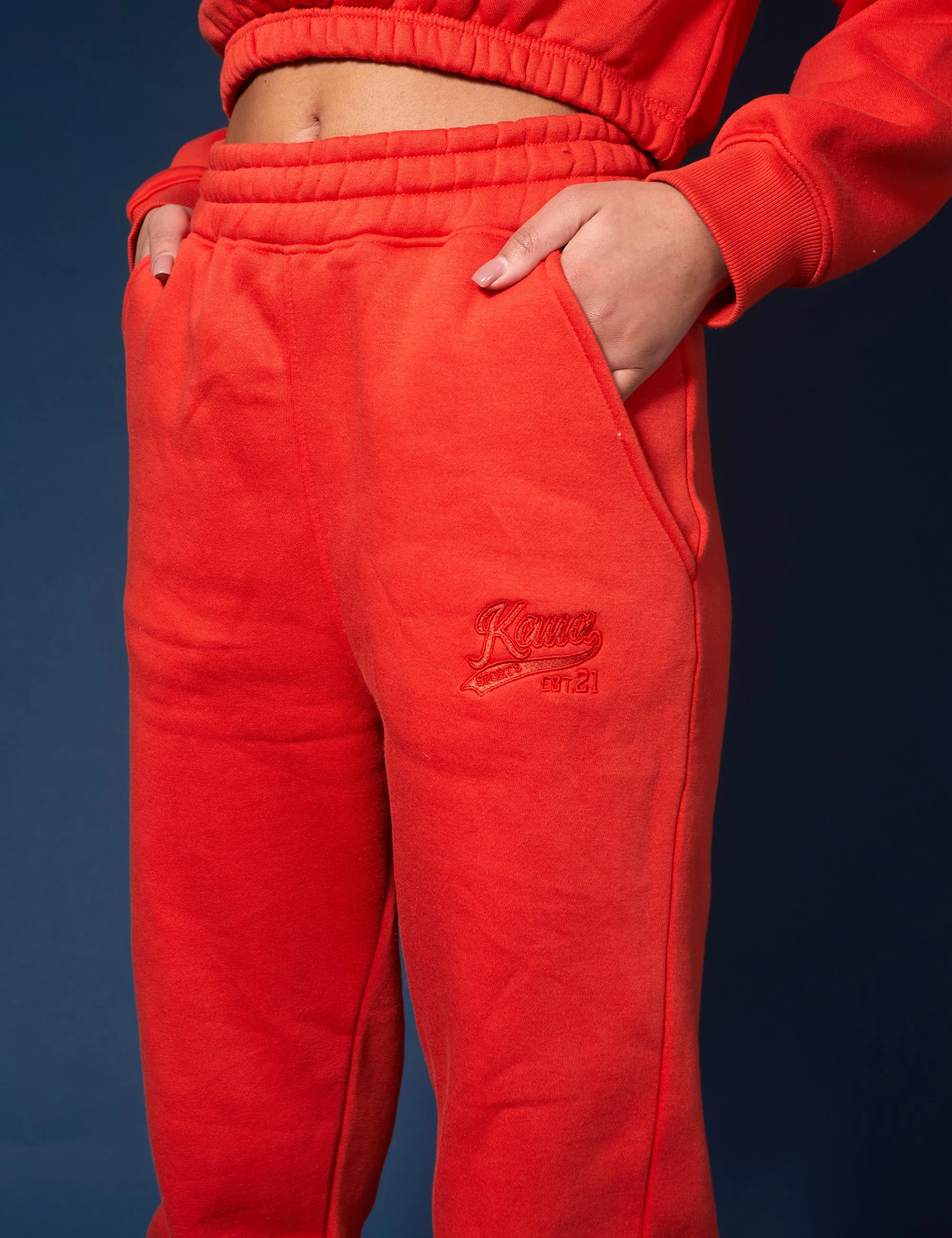 Varsity Tonal 90'S Joggers Flame Red