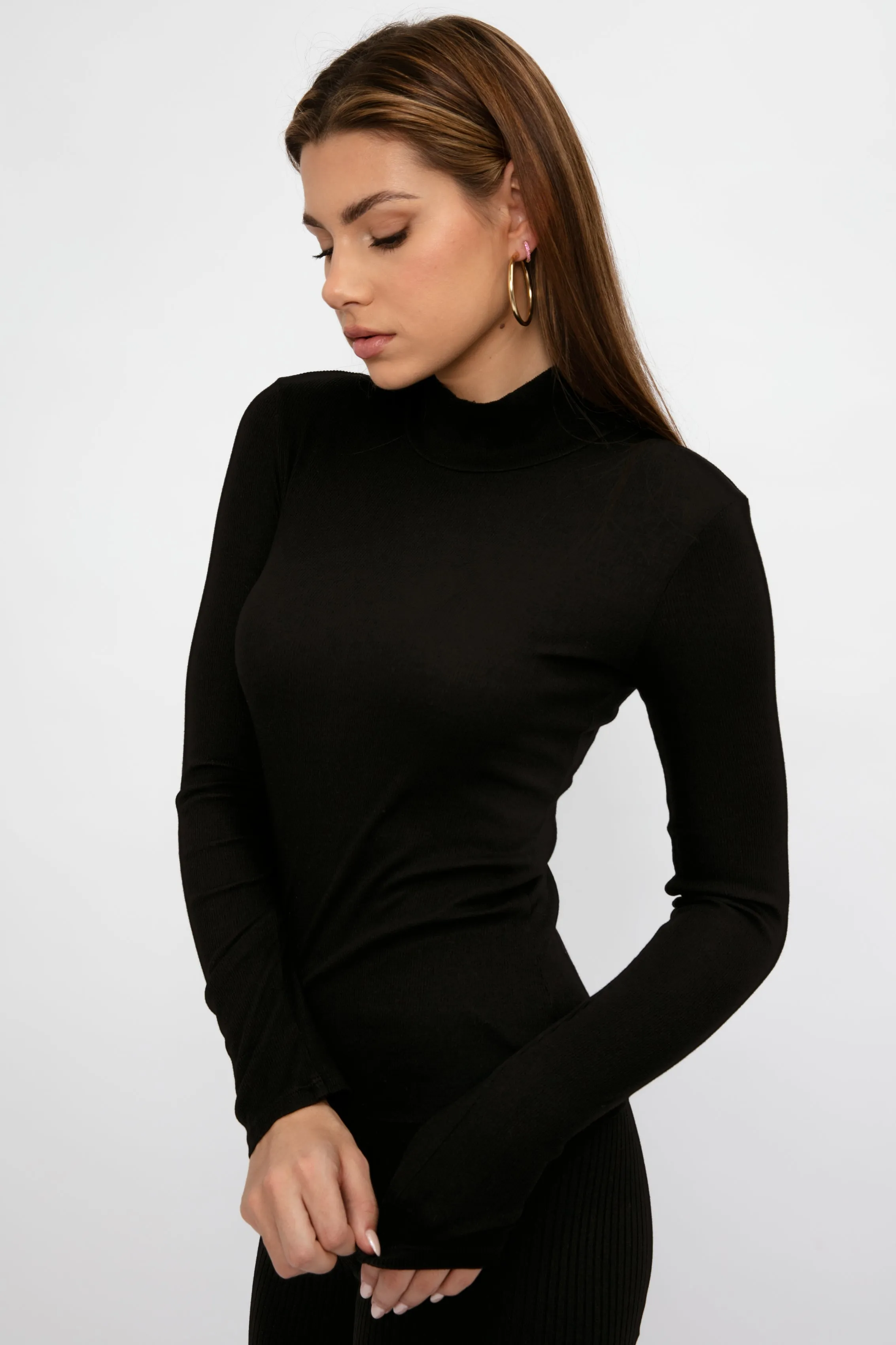 Verona Turtleneck in Jet Black