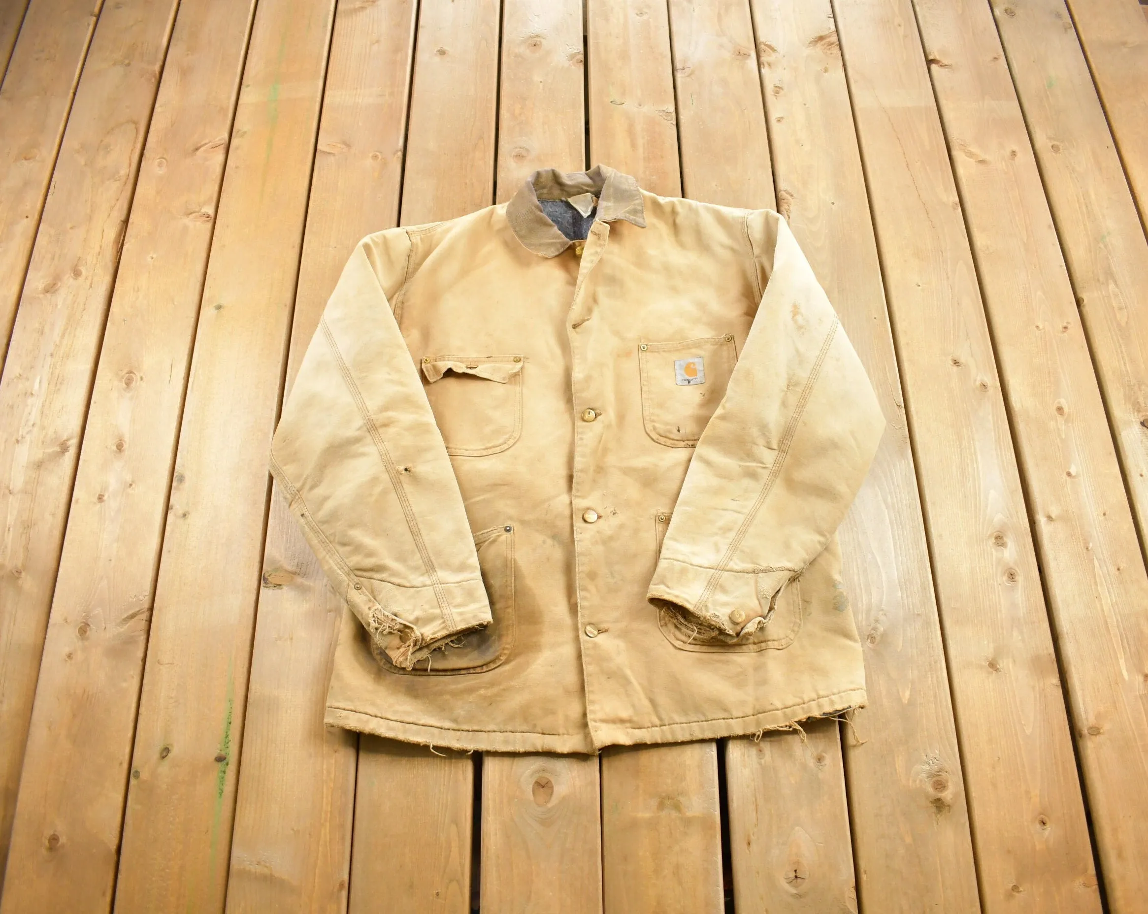 Vintage 1980s Carhartt Blanket Lined Chore Jacket