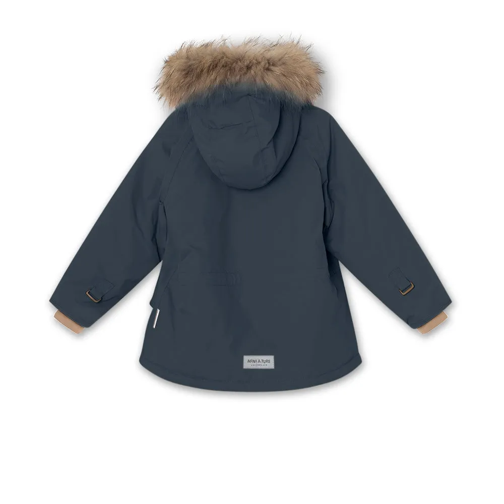 Wally Fleece Lined Winter Jacket Fur. GRS Blue Nights