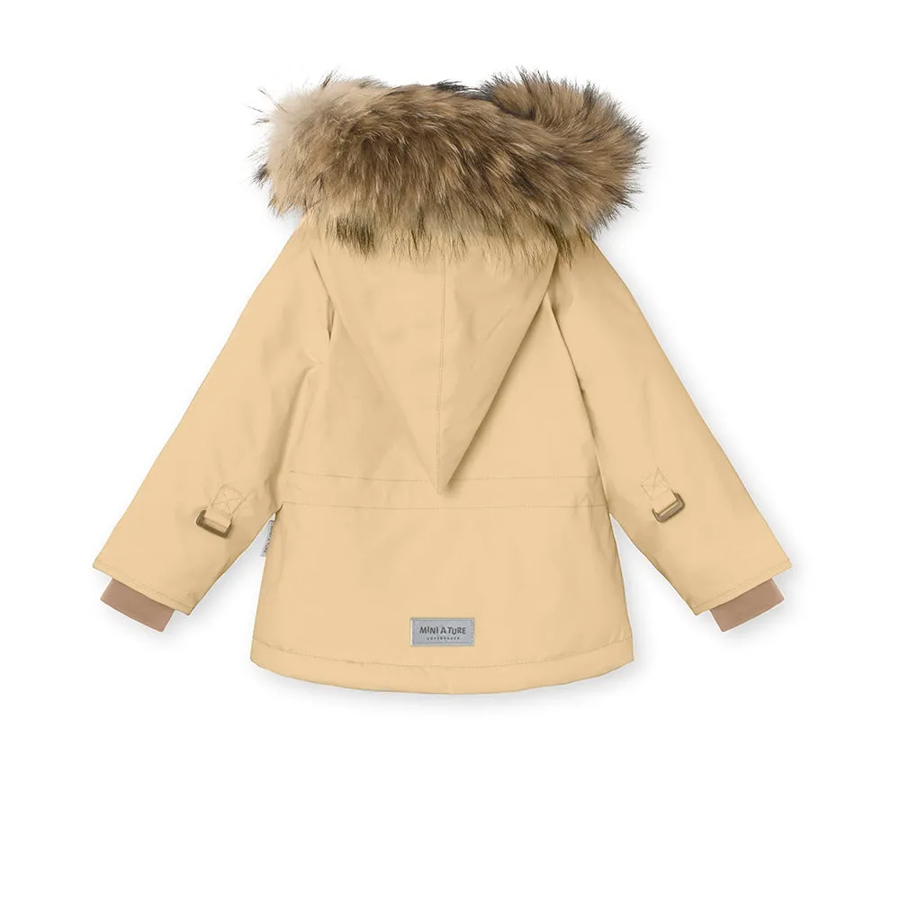 Wang Fleece Lined Winter Jacket Fur. GRS Semolina Sand