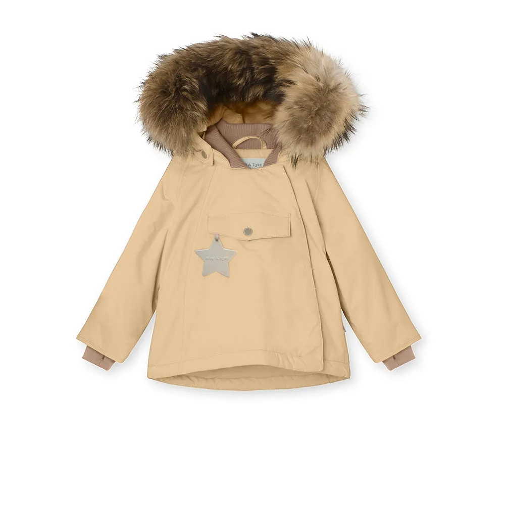 Wang Fleece Lined Winter Jacket Fur. GRS Semolina Sand