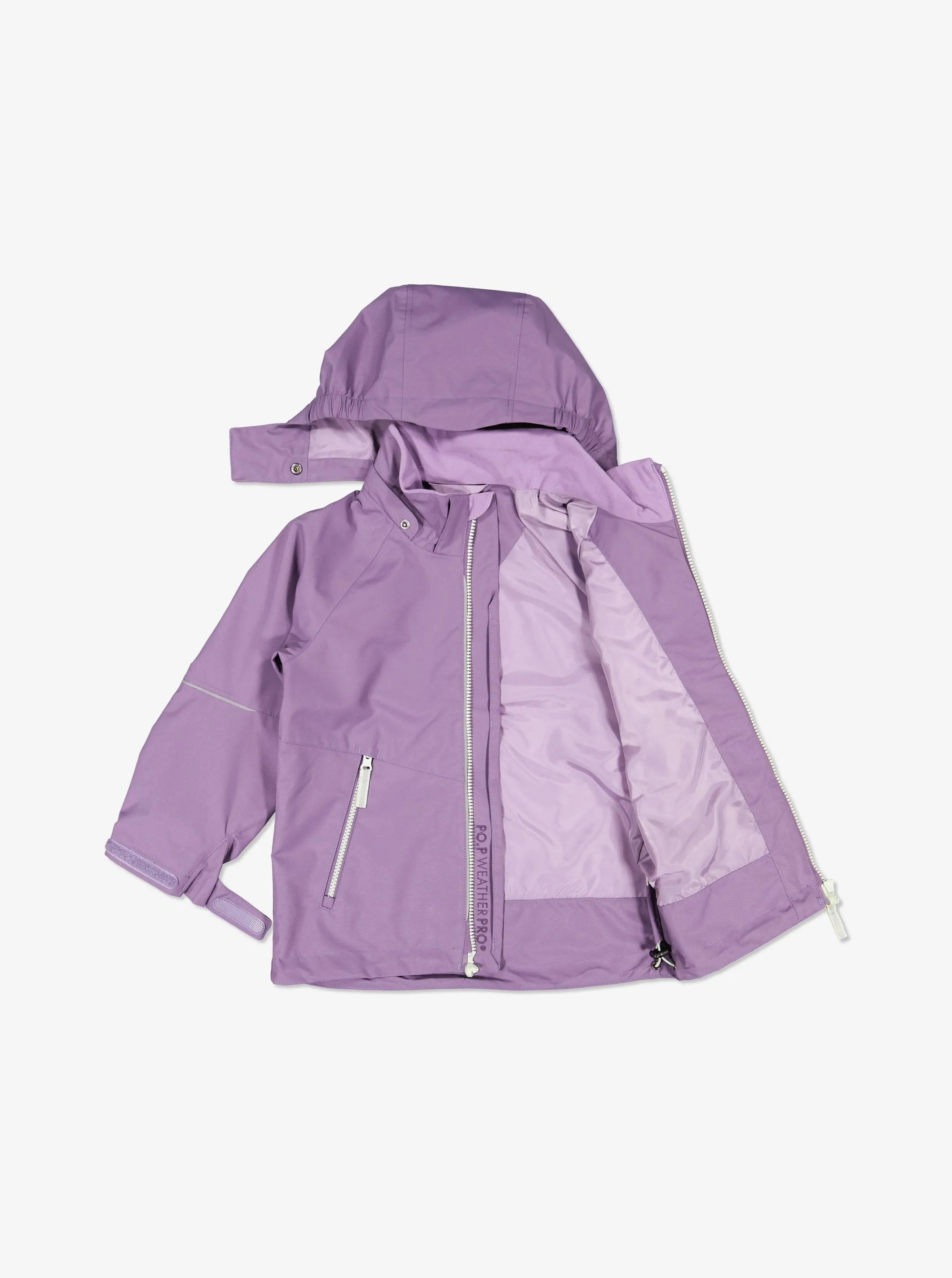 Waterproof Kids Shell Jacket with Magnetic Zip