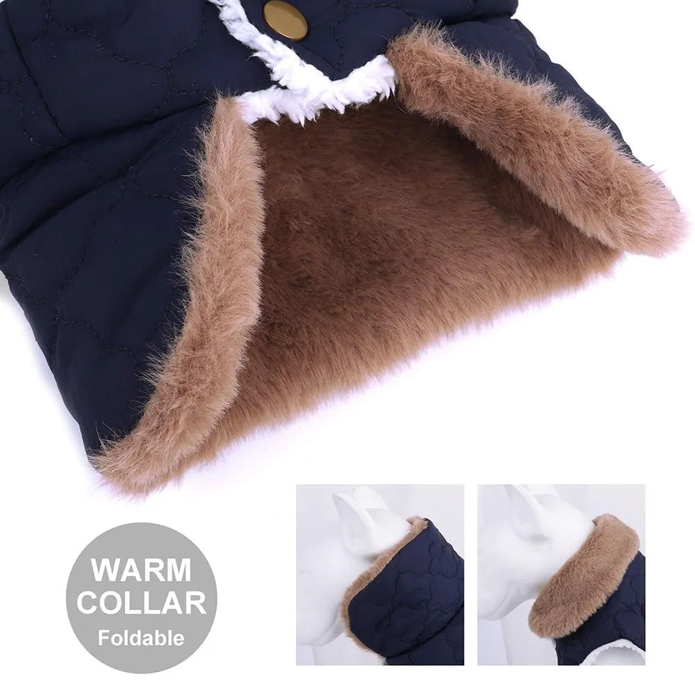 Waterproof Winter Pet Jacket With Fur Collar