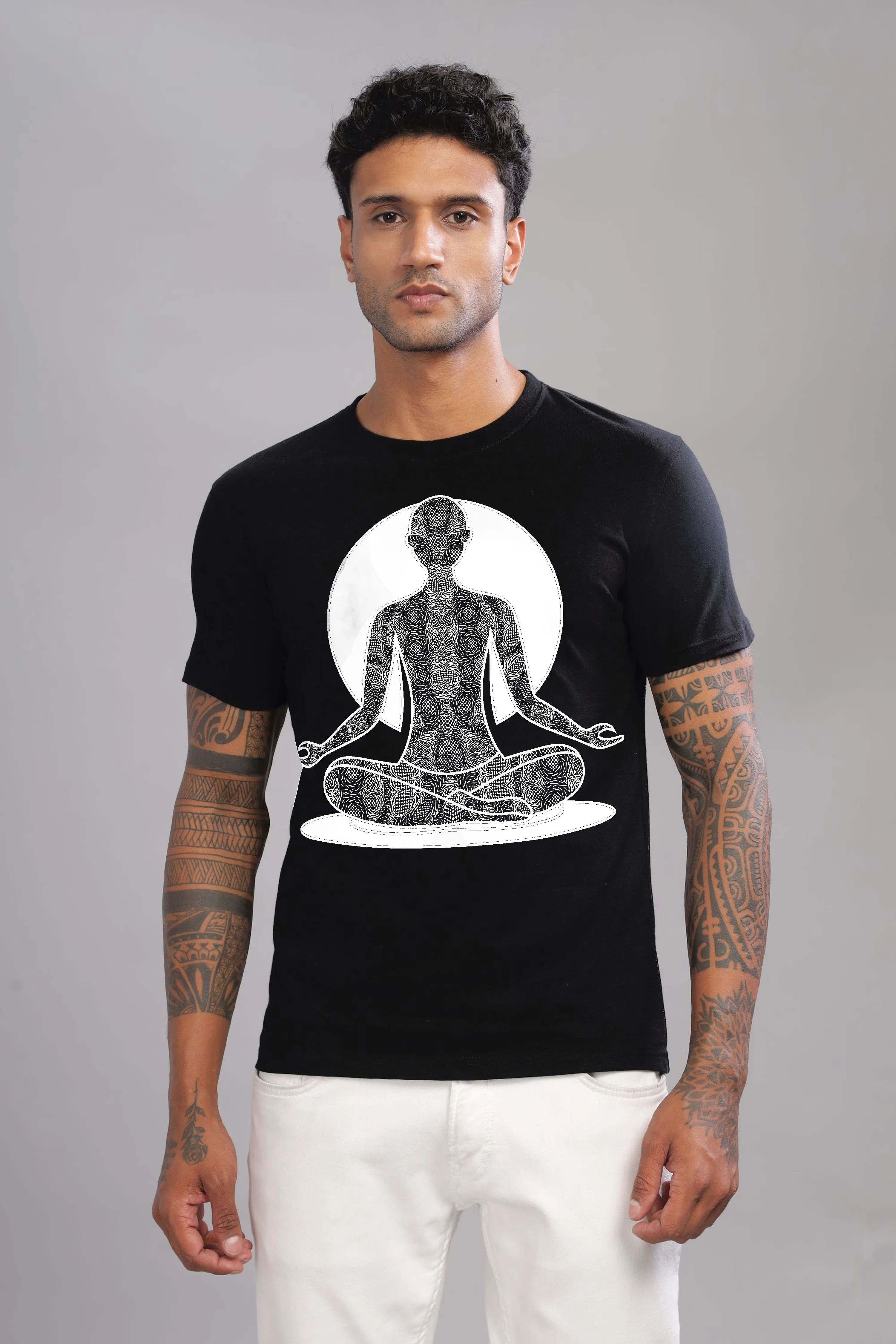 Whispering Zen - 100% Cotton Crewneck Half Sleeve Unisex T-Shirt